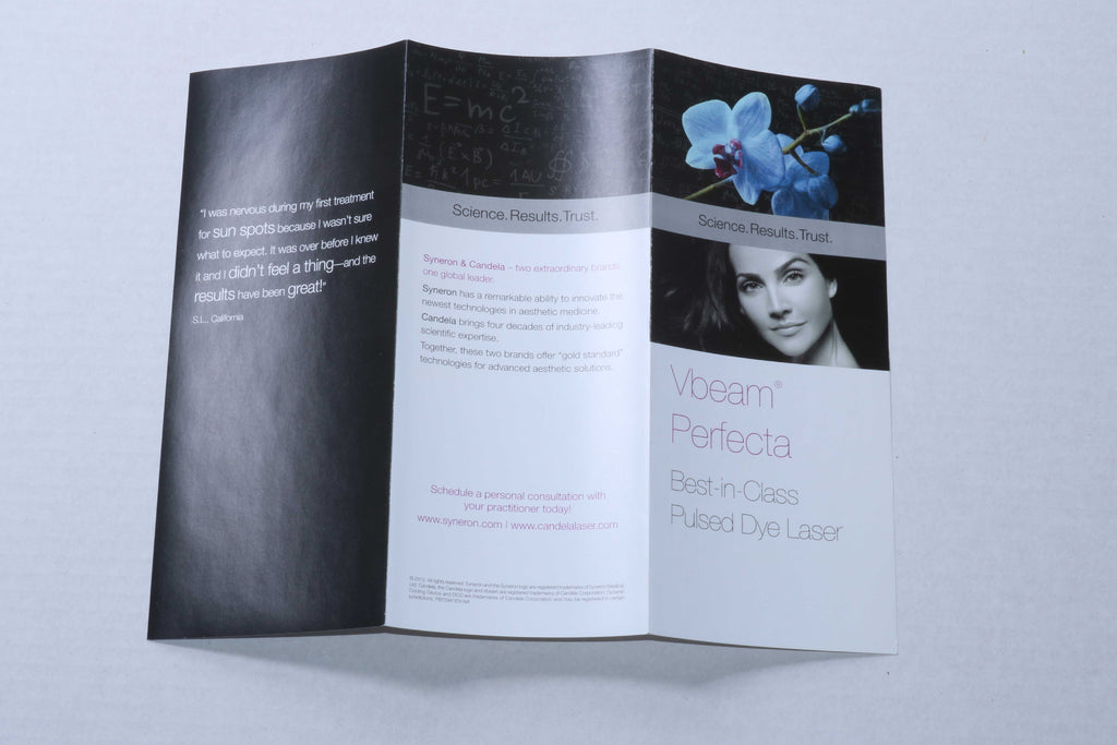 2012 Candela Vbeam Perfecta Pulsed Dye Laser Vein/Pigment Patient Brochures 17pk