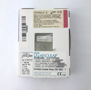 Aesculap Standard Clip Phynox Yasargil Aneurysm Clip FE600K Expired