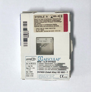 Aesculap Mini Clip Phynox Yasargil Aneurysm Clip FE724K Expired