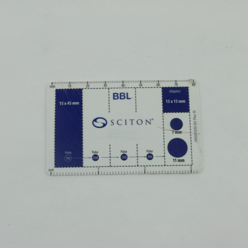 Sciton BBL 2600-009-84 IPL Treatment Lesion Gauge Measuring Card