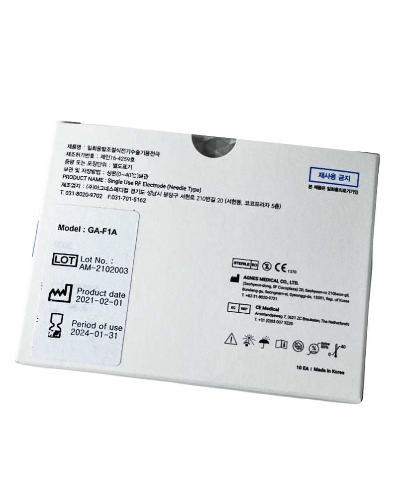 AGNES Medical RF Electrode Needle Model GA-F1A Micro-Insulated Needles 5x PCS