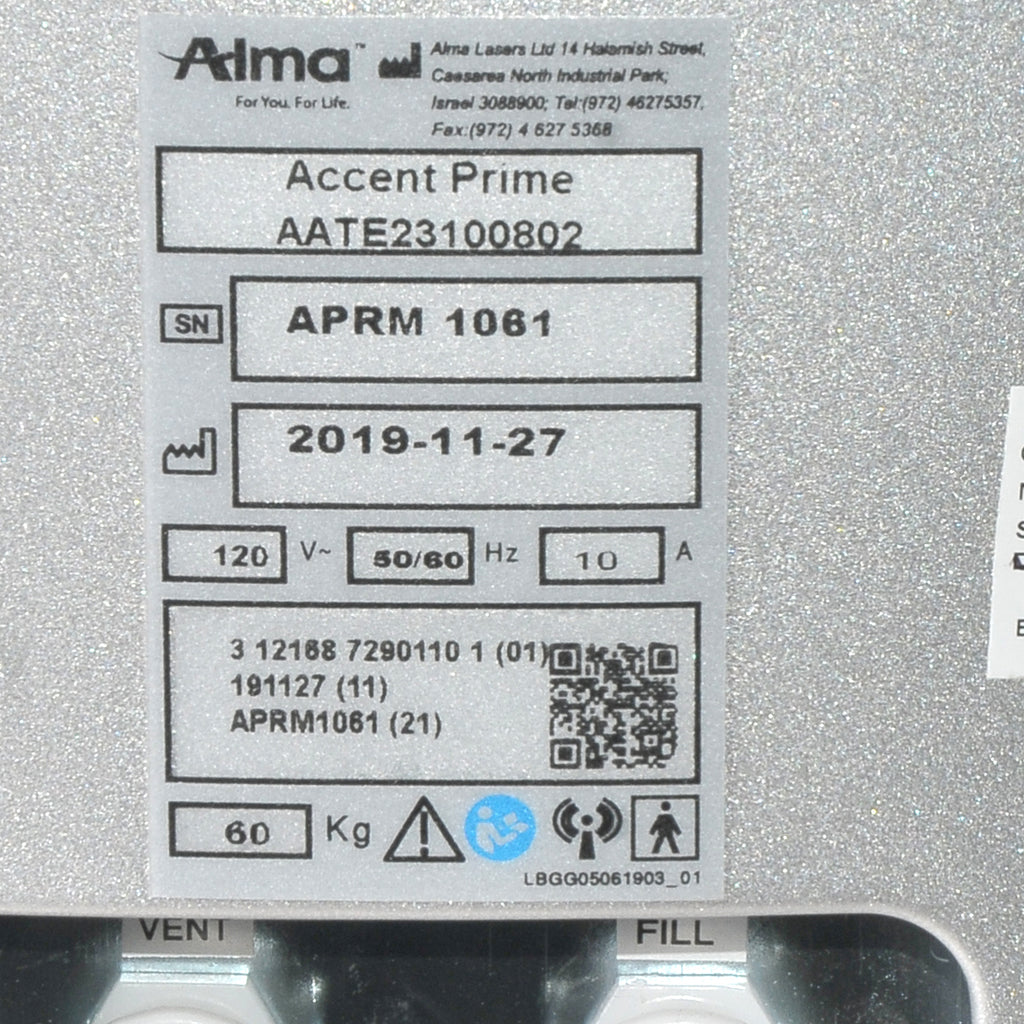 2019 Alma Accent Prime RF Ultrasound Body Contour Skin Tightening Laser System