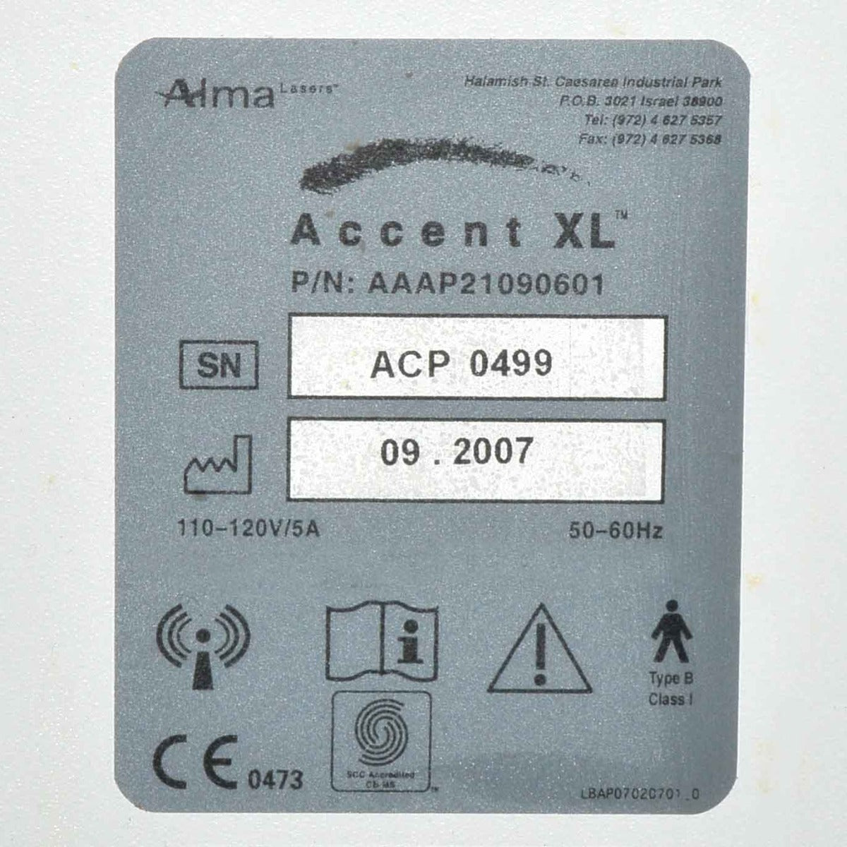 Alma Accent XL RF Skin Tightening Body Contour Bipolar Unilarge Radio Frequency