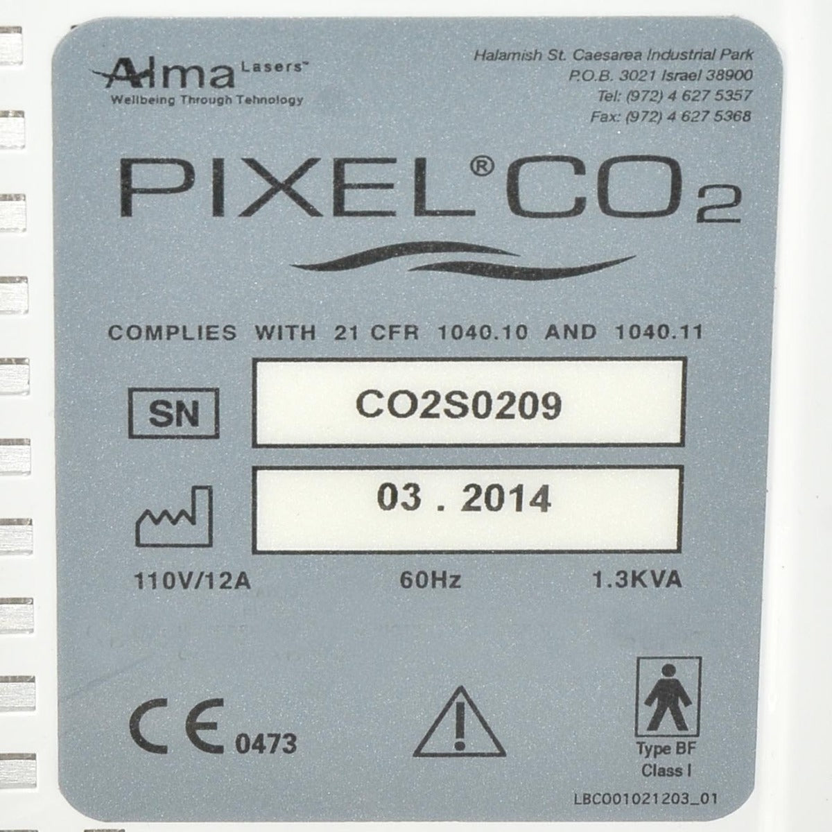 2016 Alma Pixel CO2 FEMILIFT Surgical Laser Vaginal Rejuvenation Resurfacing C02
