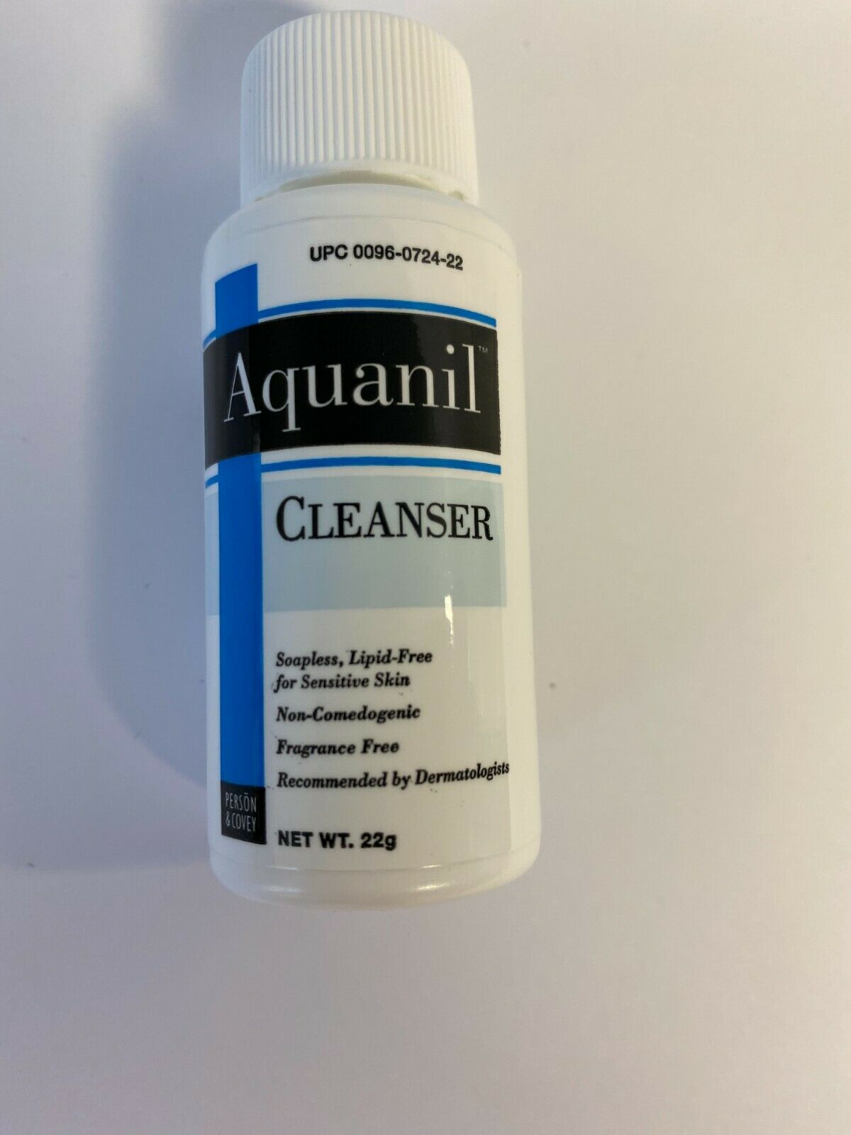 Aquanil Cleanser Gentle Soapless Lipid-Free Cleanser Net WT. 22g Fragrance Free