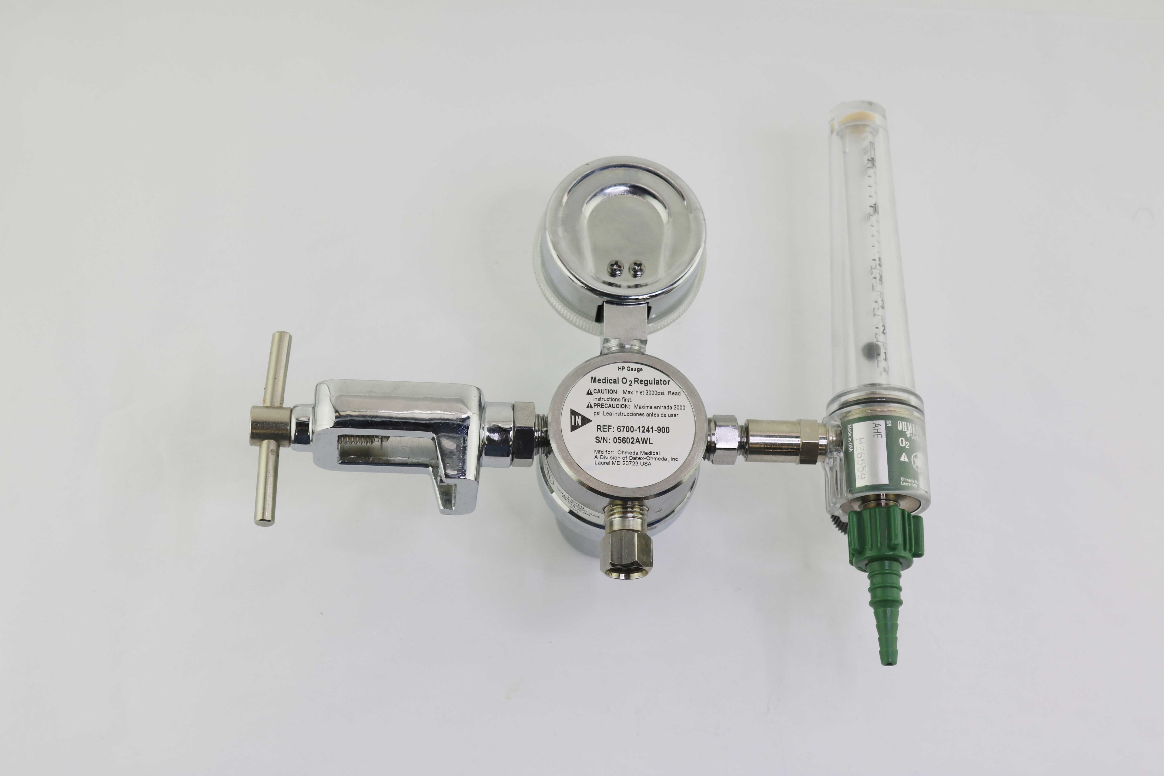 Ohmeda 6700-1241-900 HP Gauge O2 Regulator Medical Oxygen Flowmeter 1-15LPM