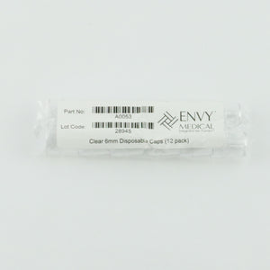 Envy Medical A0053 SilkPeel Standard Handpiece Silk Peel Clear 6mm Tip Caps 12pk