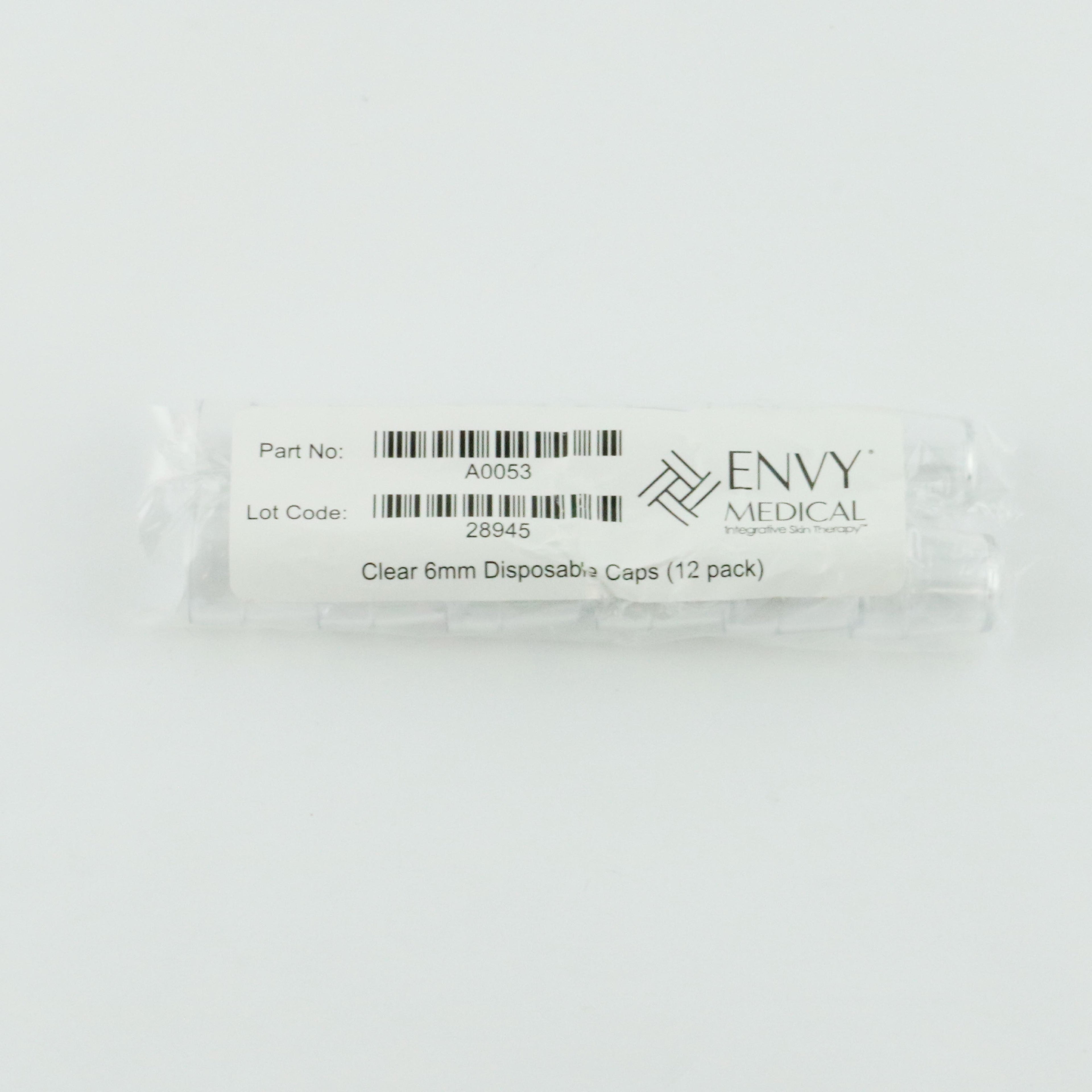 Envy Medical A0053 SilkPeel Standard Handpiece Silk Peel Clear 6mm Tip Caps 12pk