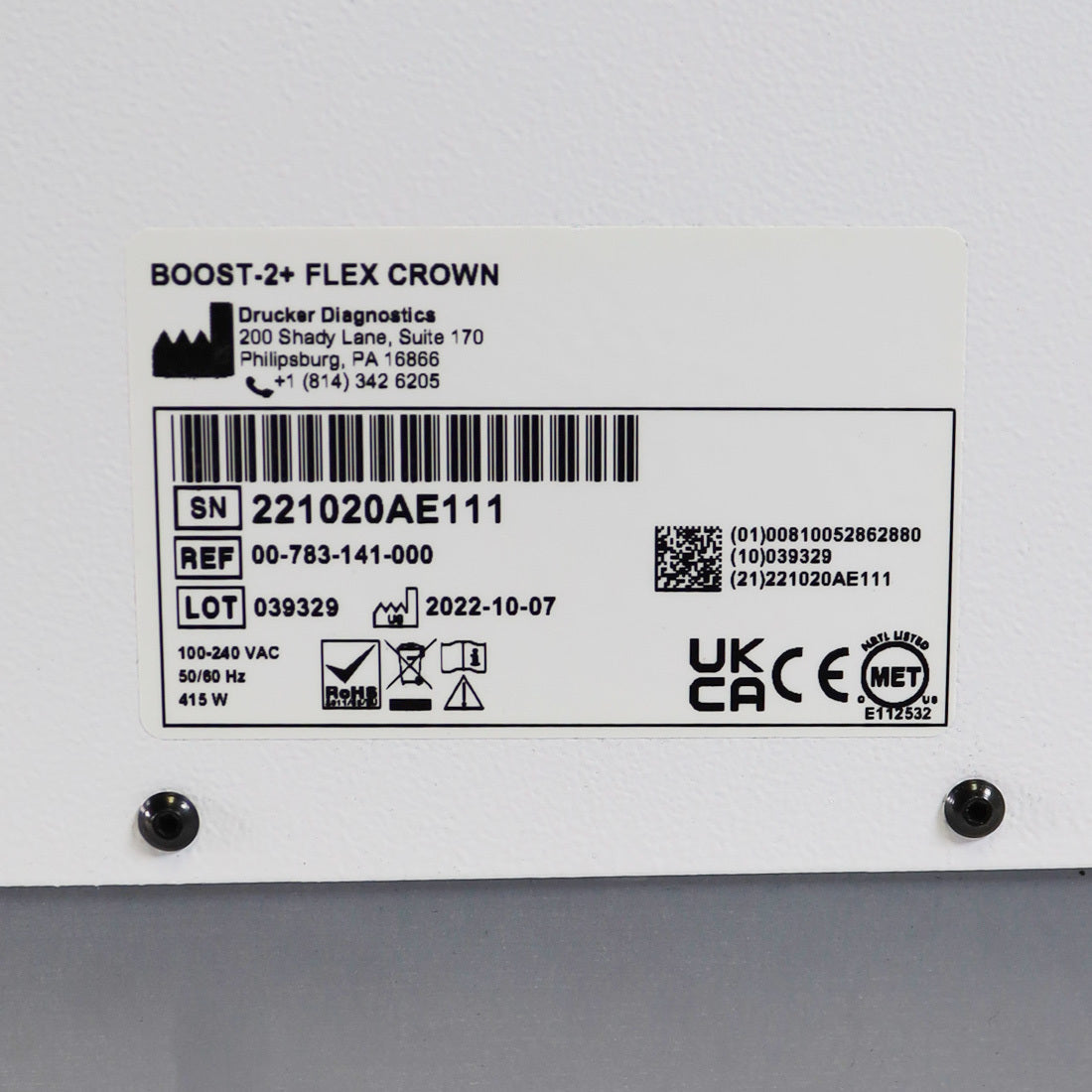 Crown Aesthetics ProGen PRP Boost-2+ Flex Crown 4400RPM Centrifuge