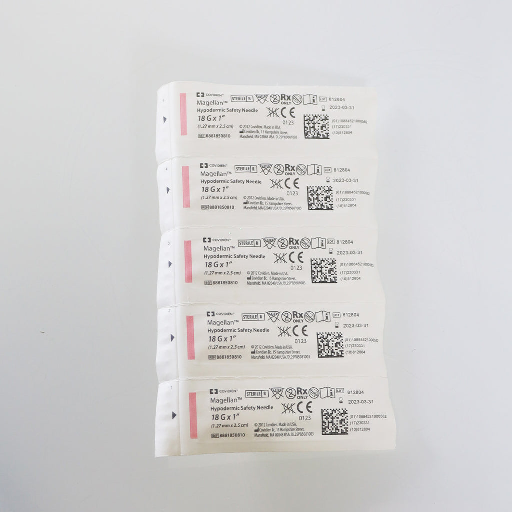 Covidien Magellan Hypodermic Safety Needle 8881850810 x5 Pack
