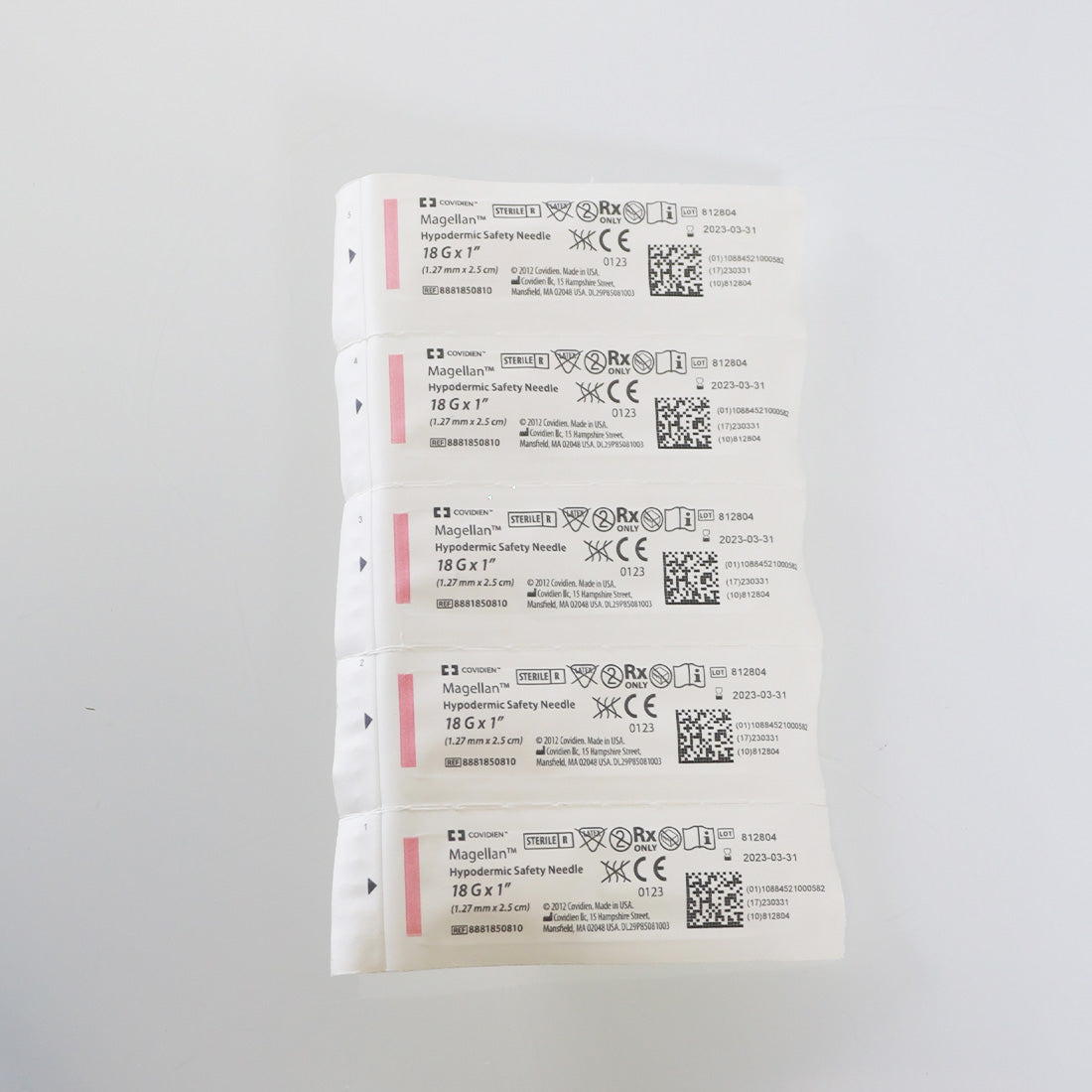 Covidien Magellan Hypodermic Safety Needle 8881850810 x5 Pack