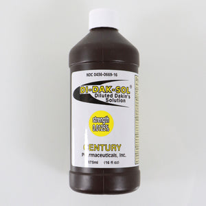 Di-Dak-Sol Diluted Dakin's Solution Wound Cleanser 16oz Twist Cap Bottle