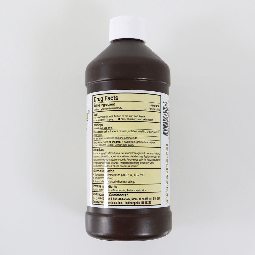 Di-Dak-Sol Diluted Dakin's Solution Wound Cleanser 16oz Twist Cap Bottle