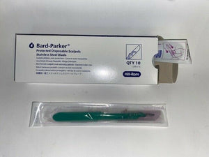 Bard-Parker 10 Stainless Steel Blades Protected Disposable Scalpels Per Box