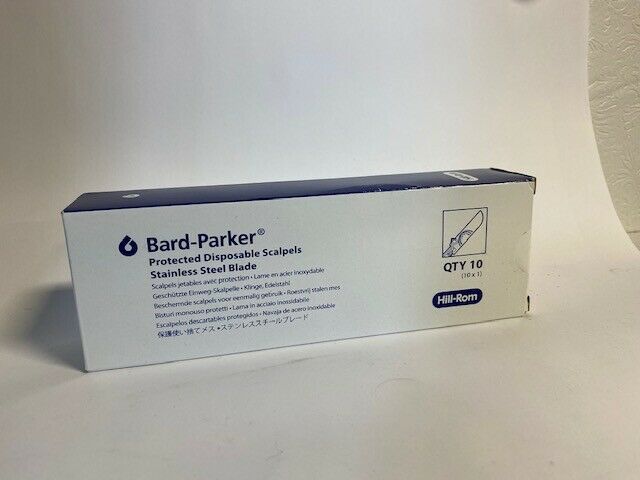 Bard-Parker Stainless Steel Blade Protected Disposable Scalpels 10 Blades in Box
