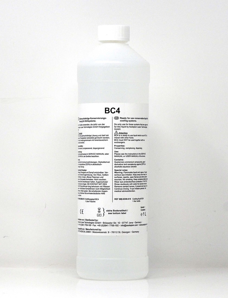 MedioStar Asclepion Laser MCL31 Juliet BC4 Chemical Coolant 1L 33.8 Oz Exp 03/24