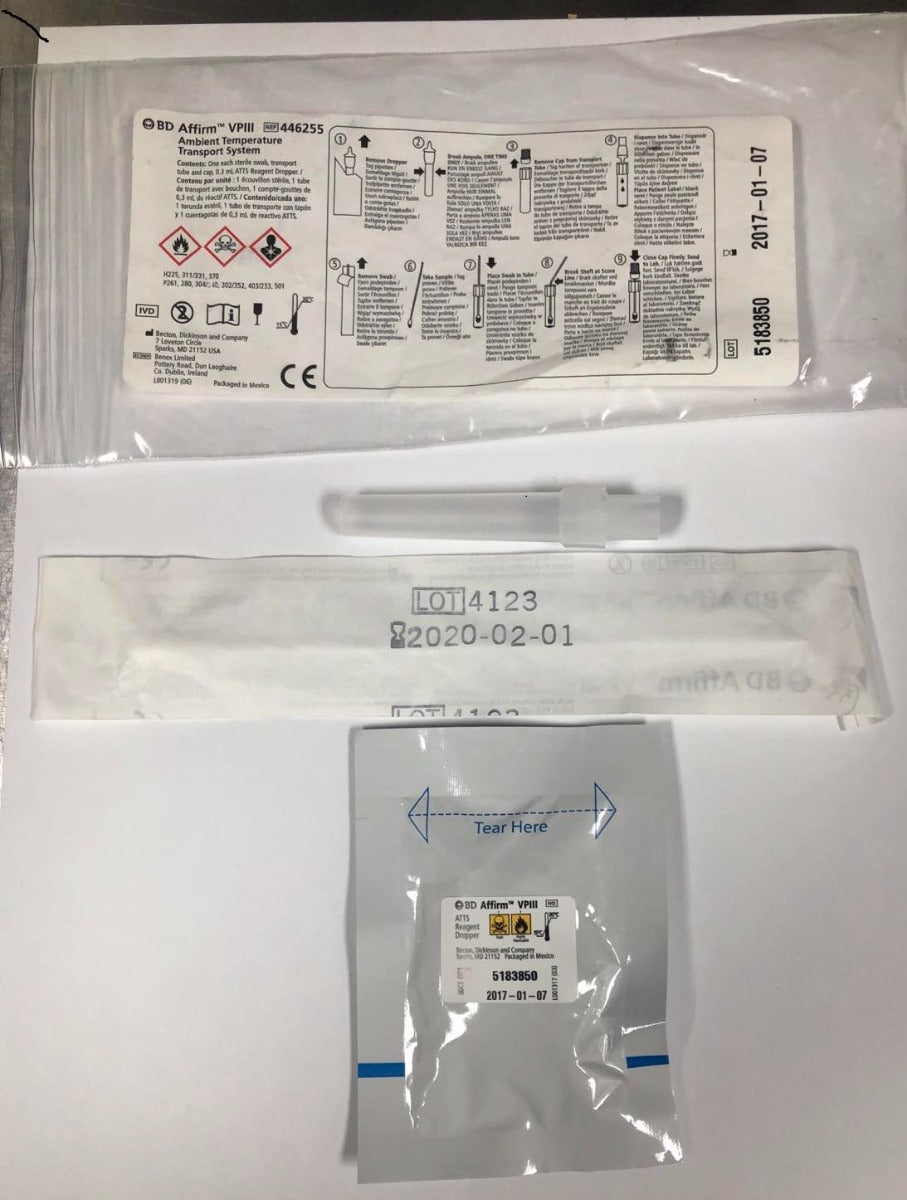 BD Affirm VPIII Microbe Identification Ambient Temperature Transport Kit 446255