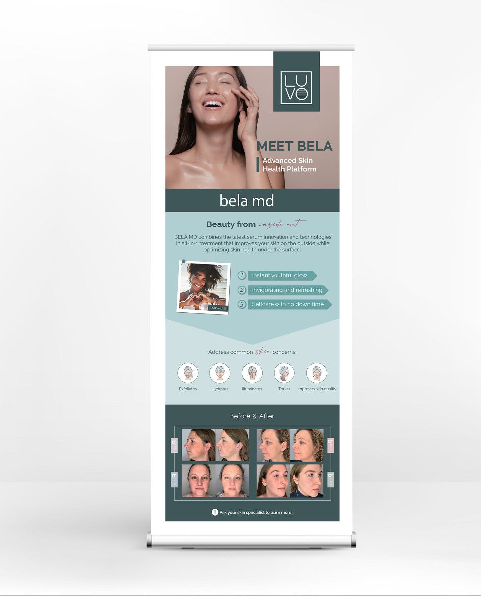 LUVO Bela MD Floor Banner - English - 82" x 33"