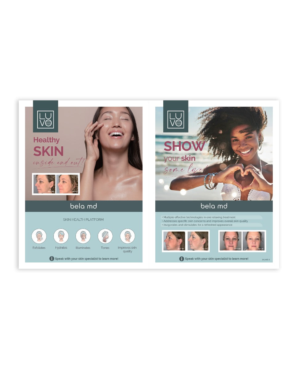 LUVO Bela MD Counter Cards 11" x 8.5" - English