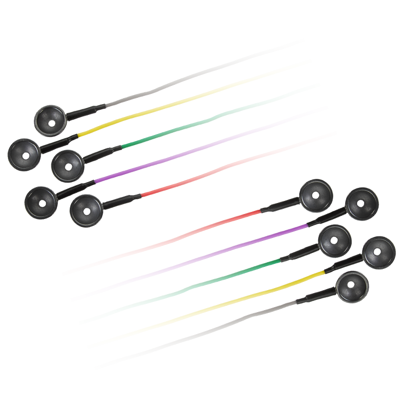 BRAINSTREAM™ Disposable Deep Cup EEG Electrodes – Single Patient Packaging (Leadwire Length=150cm/60")27/pouch