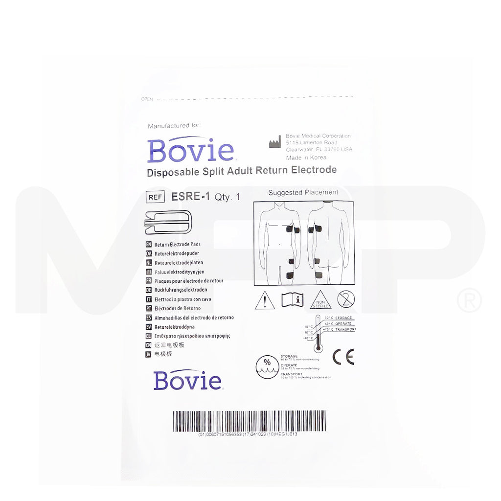 Bovie Disposable Split Adult Electrode Electrosurgical Ground Pad ESRE-1 10-Pack