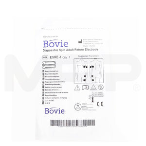 Bovie Disposable Split Adult Return Electrode EXP 08/2026, Single