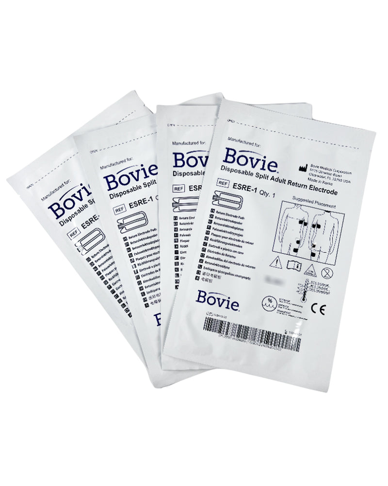 Bovie Disposable Split Adult Electrode Electrosurgical Ground Pad ESRE-1 4x Pads
