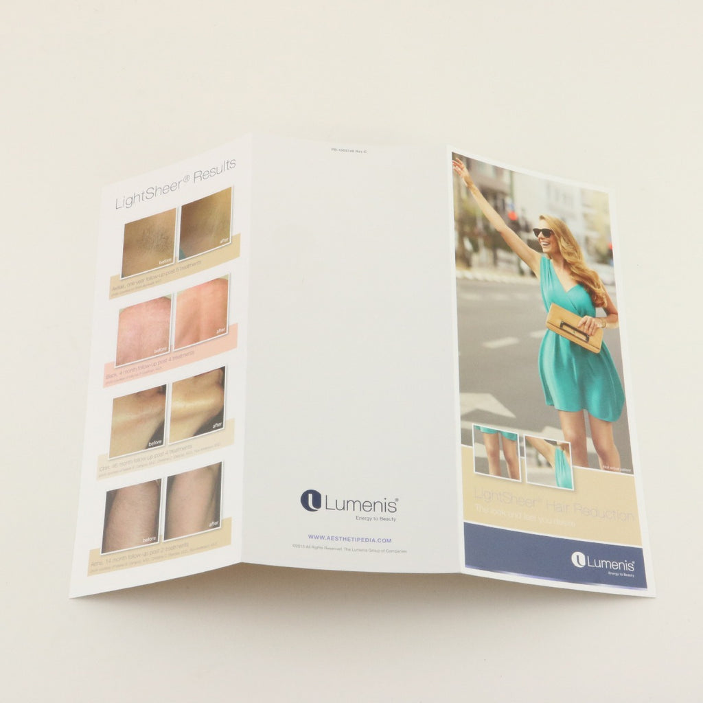 2015 Lumenis LightSheer Treatment Hair Reduction Patient Brochures 25-PACK