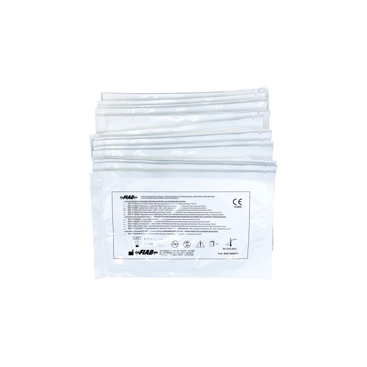 BTL Exilis RF Electrode Grounding Pads Exp. 04/2021 FIAB F7820 16 Pack