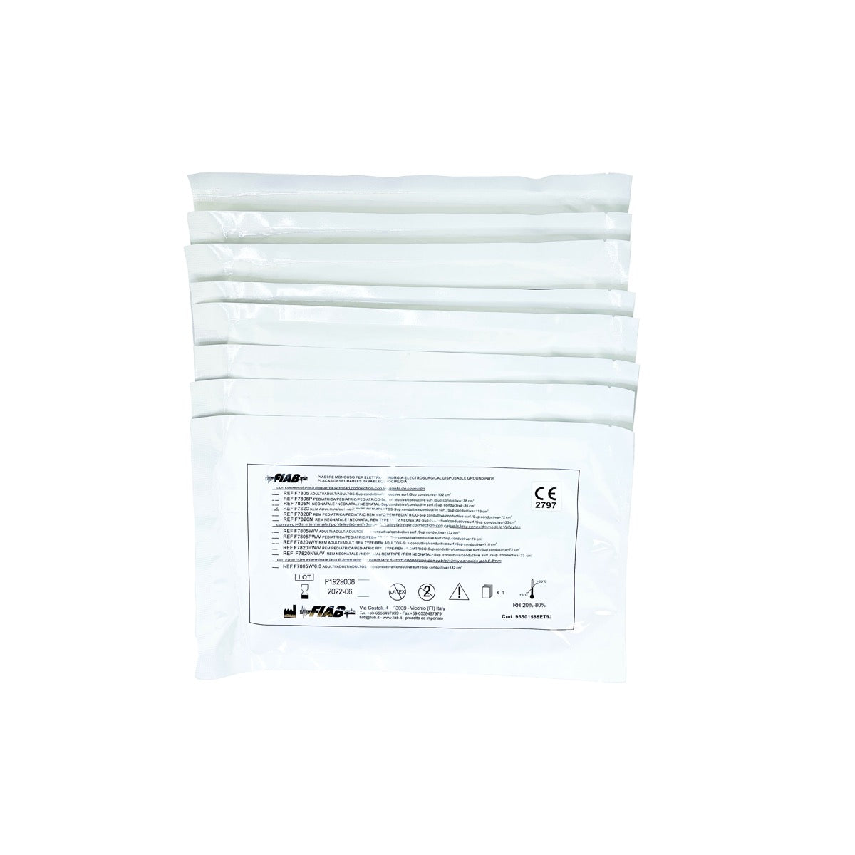 BTL Exilis RF Electrode Grounding Pads Exp. 06/2022 FIAB F7820 8 Pack