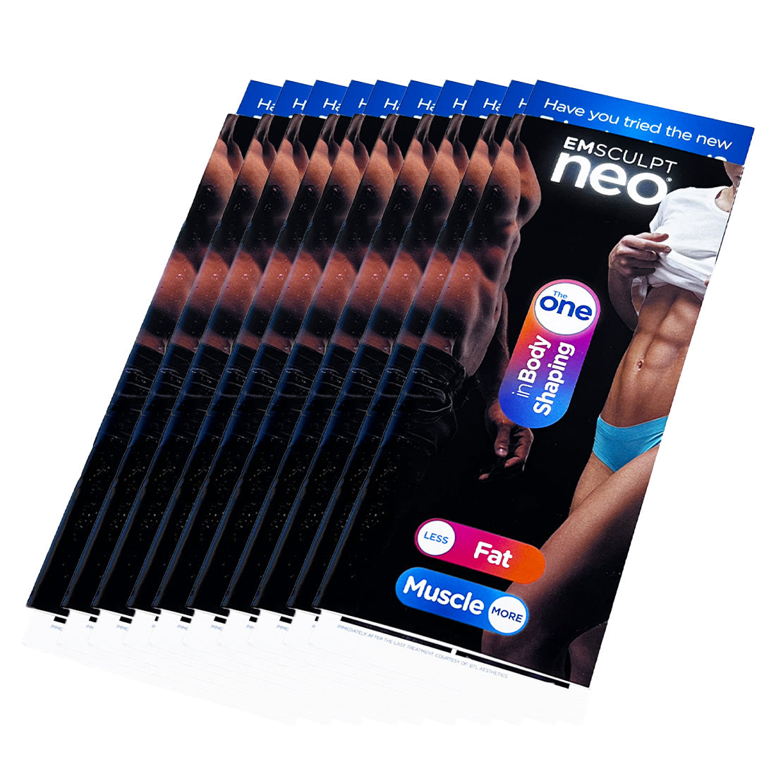 BTL EMSculpt NEO The One in Body Shaping Pamphlets Office Marketing x10PK