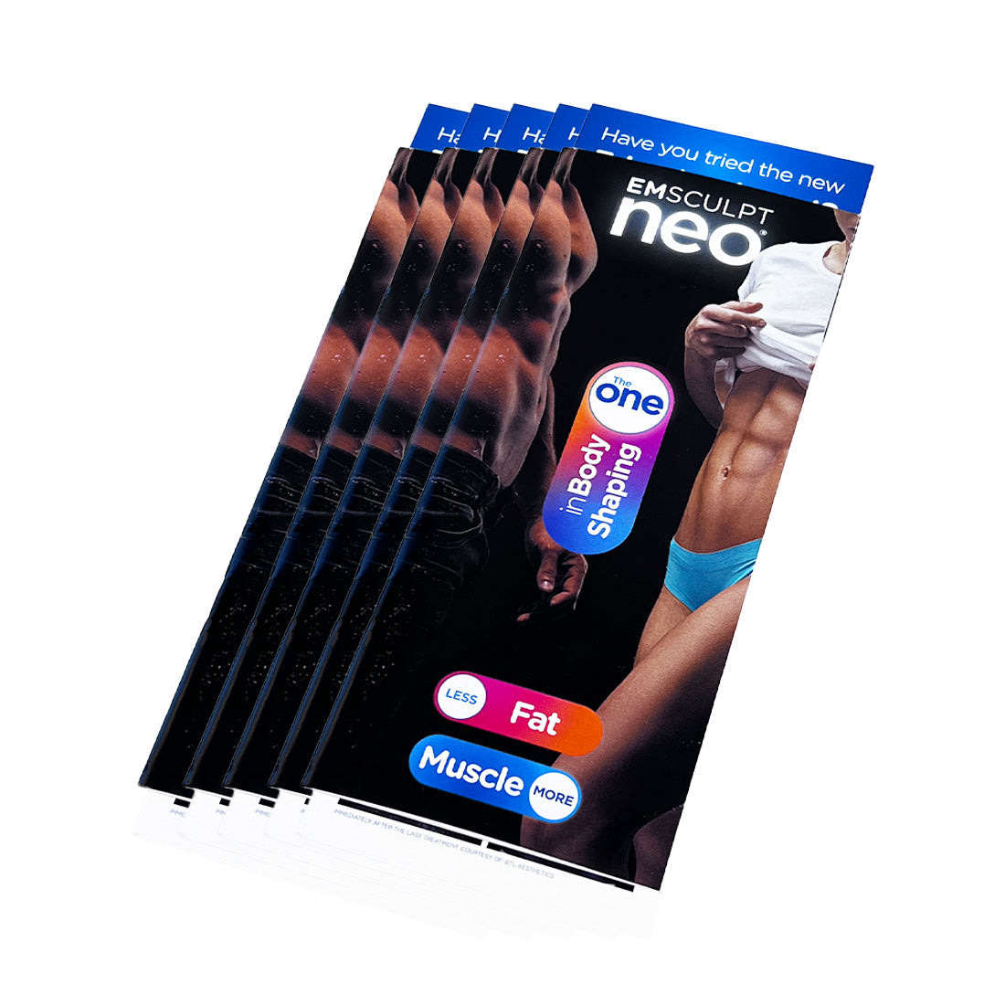 BTL EMSculpt NEO The One in Body Shaping Pamphlets Office Marketing x10Pk