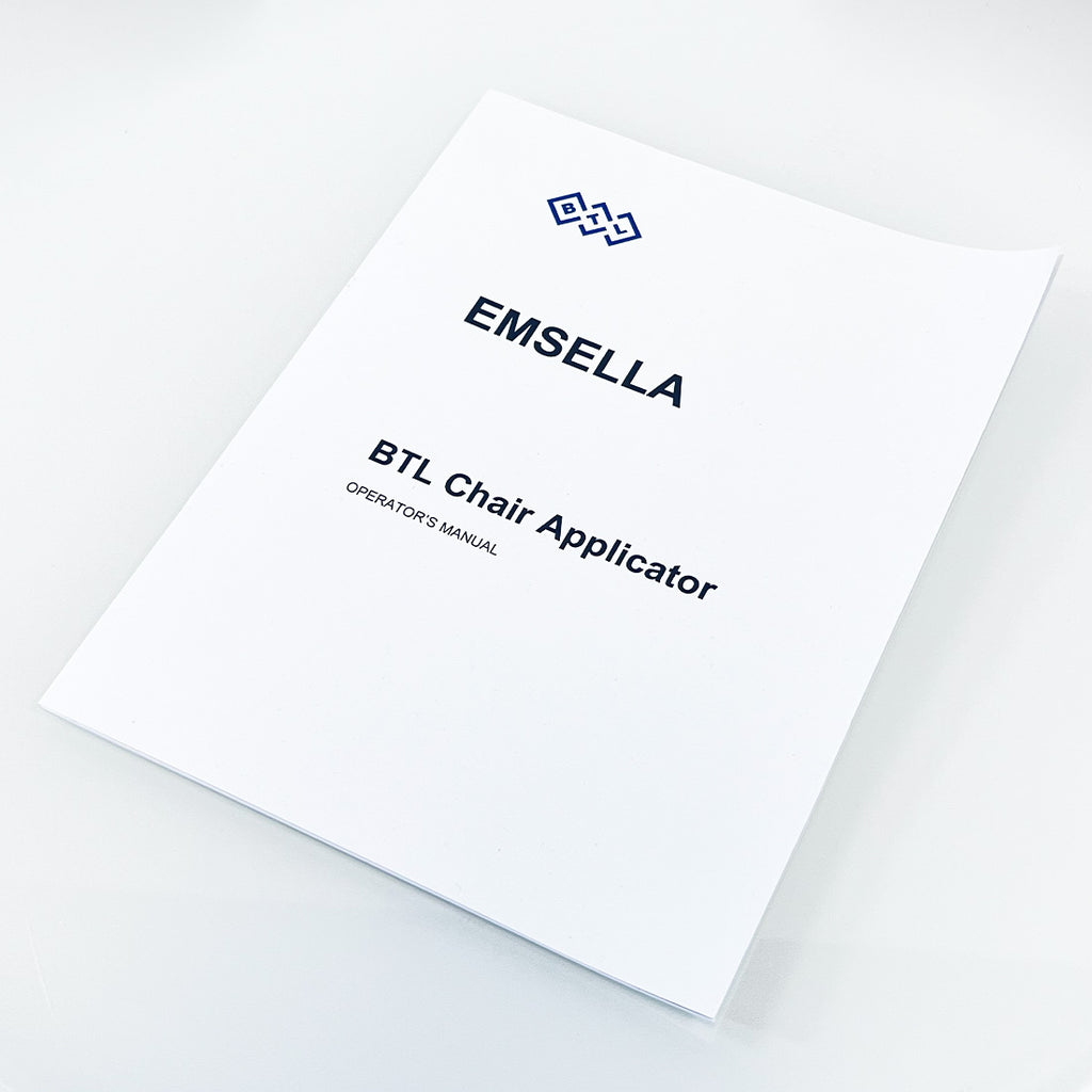 BTL Emsella Chair Applicator operator's Manual Booklet 099-80MANCENUS01101