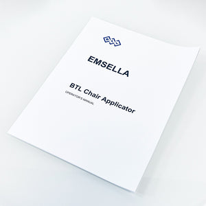 BTL Emsella Chair Applicator operator's Manual Booklet 099-80MANCENUS01101