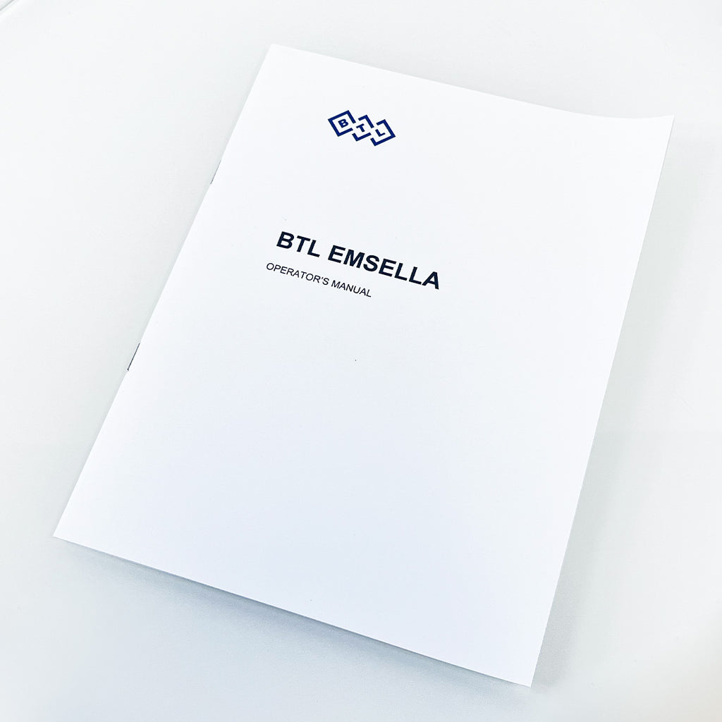 BTL Emsella Chair Applicator Operator's Manual Guide Operation Parameter Booklet