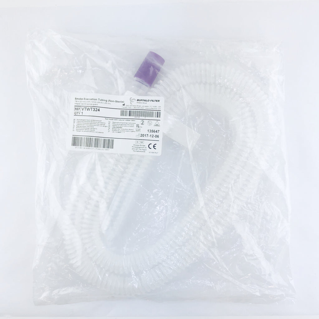 ConMed Buffalo Filter Smoke Evacuation Tubing (Non-Sterile) 7/8in x 6ft VTWT324