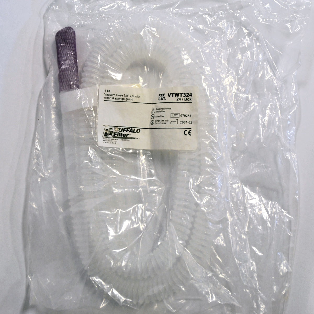 Buffalo Filter VTWT324 Smoke Evacuation Hose Wand Sponge Guard NEW 7/8" x 6' NIP