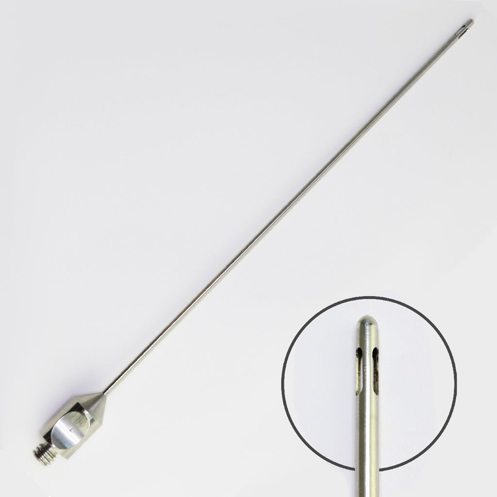 Wells Johnson Suction Aspiration Cannula|3-Port Radial|Mercedes|Blunt|4mm X 30cm