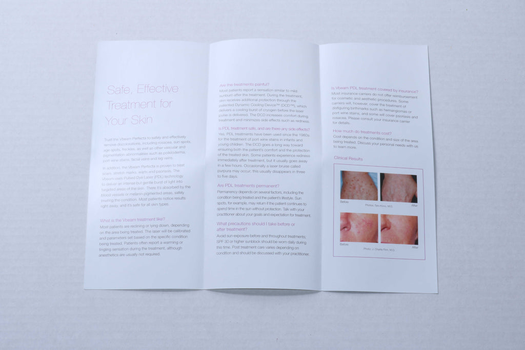 2012 Candela Vbeam Perfecta Pulsed Dye Laser Vein/Pigment Patient Brochures 17pk