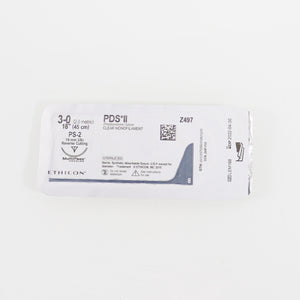 Ethicon Z497 PDS II PS-2 Polydioxanone Clear Mono Suture Reverse Cutting 3-0 x4