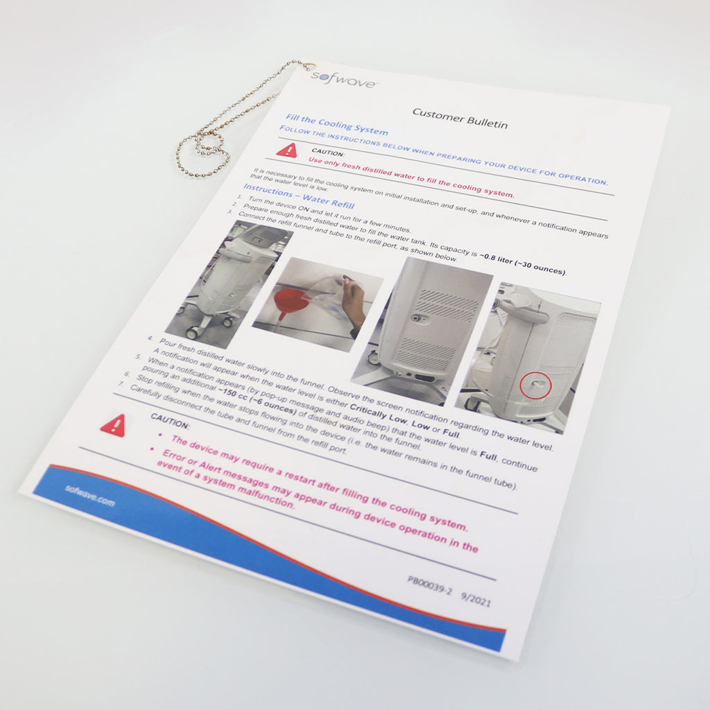 Sofwave Fractional Ultrasound System Quick Reference Guide Front Page