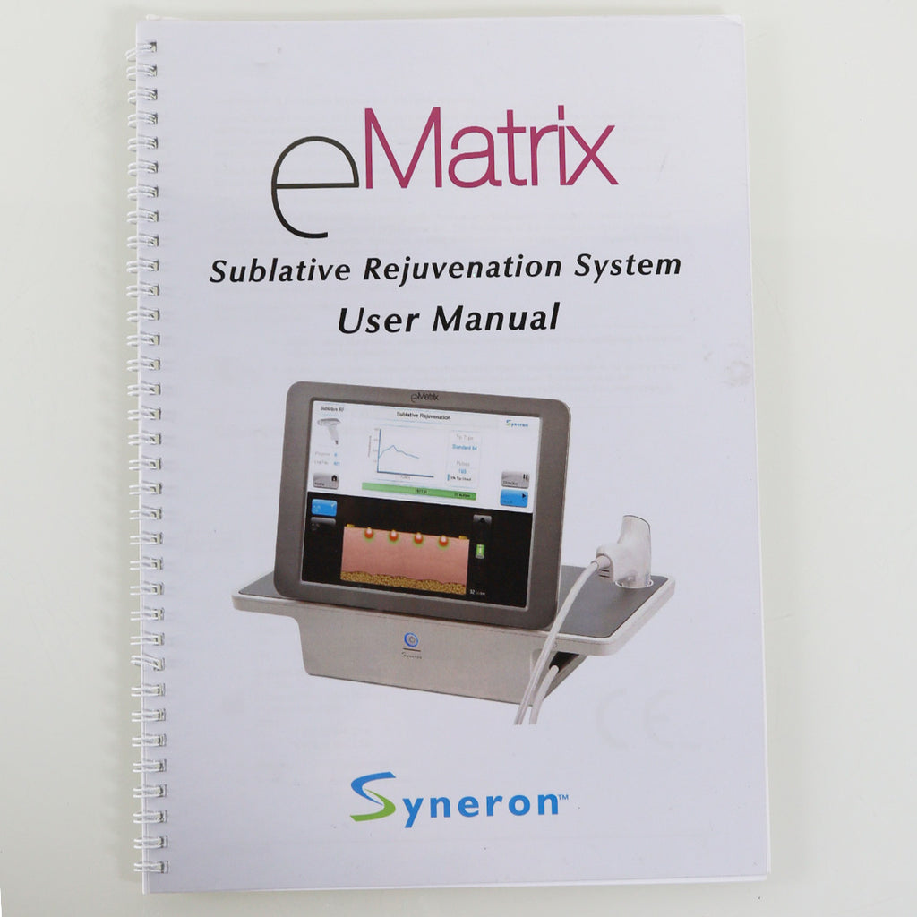 2011 Syneron eMatrix Sublative Rejuvenation System User Manual PB73562EN