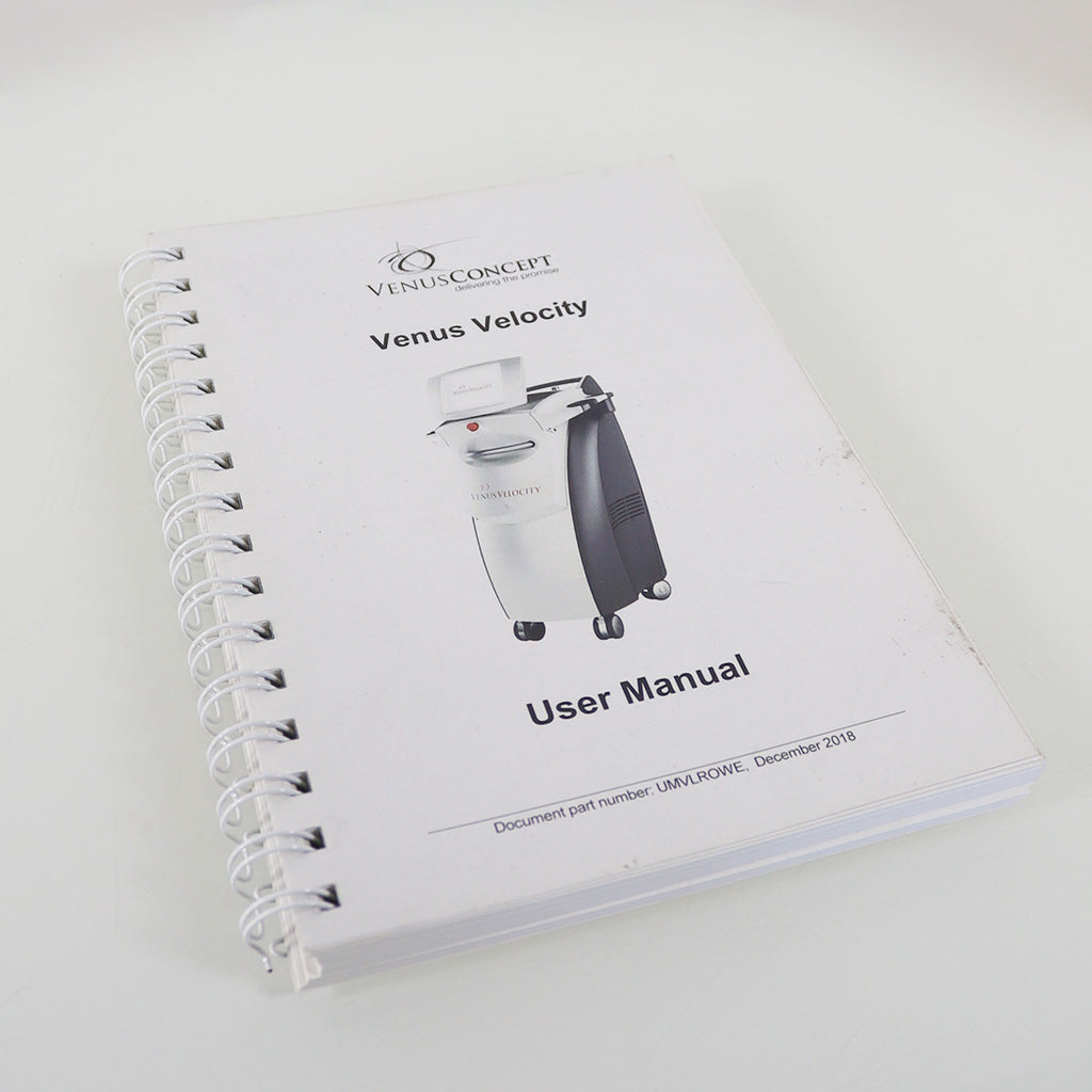 VenusConcept Venus Velocity Diode Laser User Manual Operator Guide