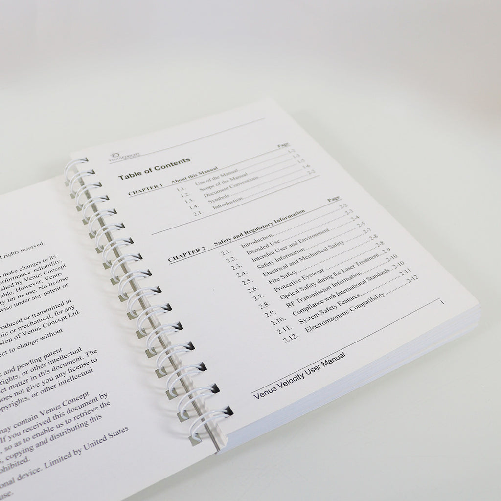 VenusConcept Venus Velocity Diode Laser User Manual Operator Guide