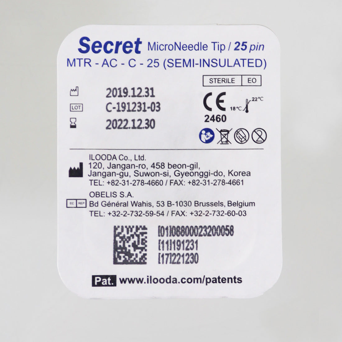 Cutera SecretRF 25-Pin Semi-Insulated MicroNeedle Tip EXP 07/2025 - (10-Pack)