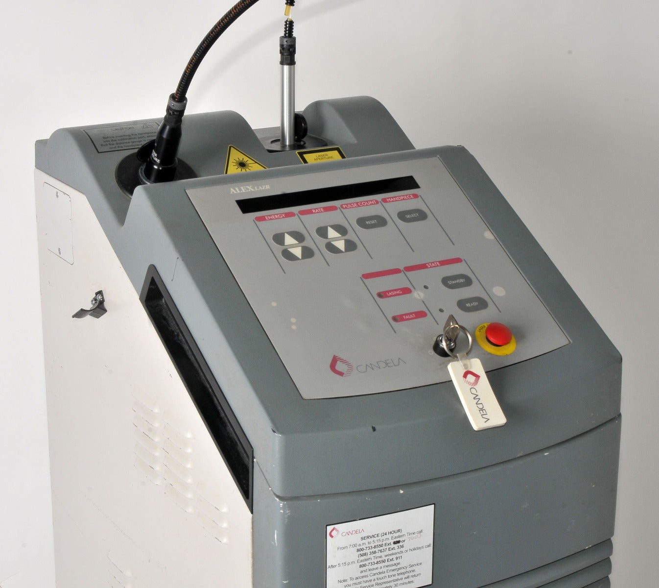 2002 Candela Alex-1 755nm Alexandrite Laser Hair Removal System + 3mm Fiber