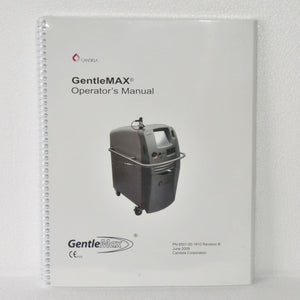 NEW 2009 Candela GentleMax Laser Gentle Max User Operator's Manual 8501-00-1810