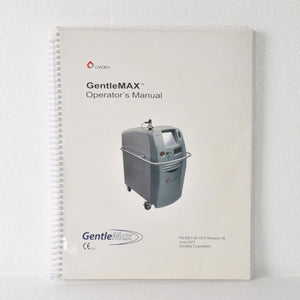 Candela GentleMax Laser User Operator's Manual 8501-00-1810 Maintenance & More