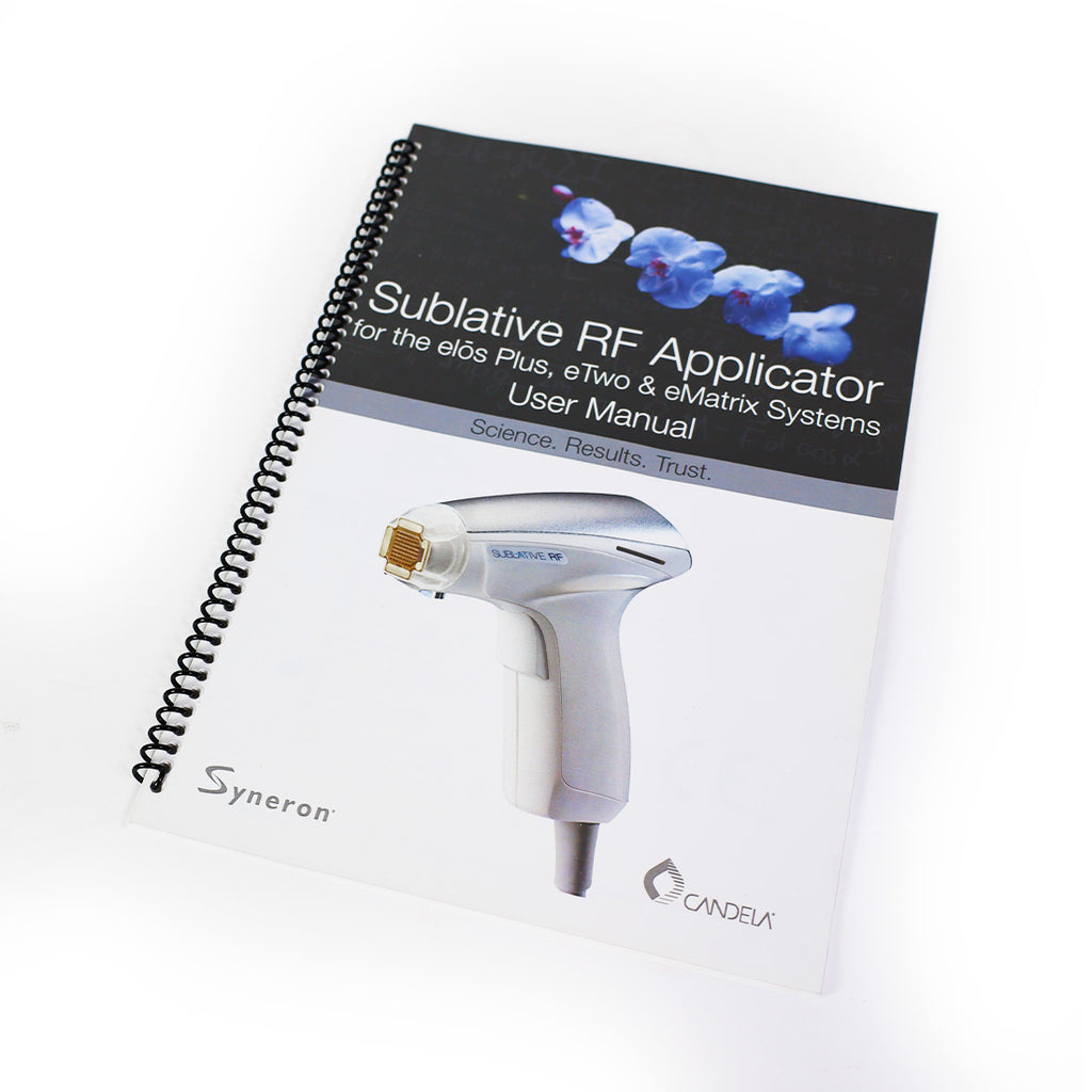 Syneron Candela Sublative RF Applicator elos Plus eTwo eMatrix User Manual