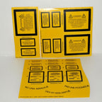 Candela VBeam 2 Laser Safety Labels Spanish German French 2157-42-4082 Warning